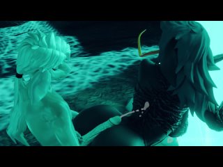 furry yiff romantic date in a cave